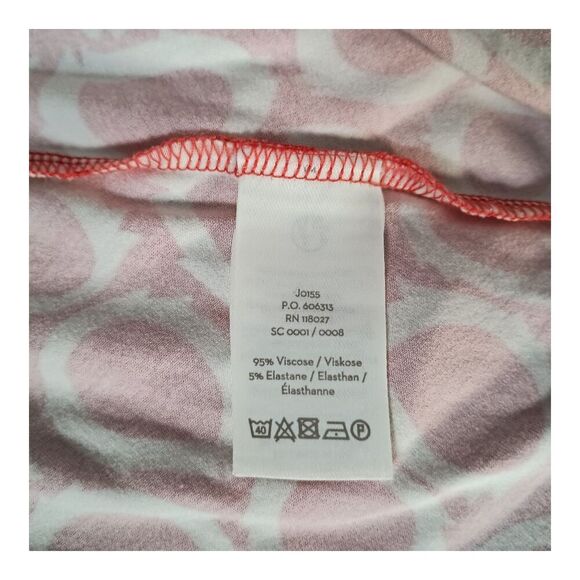 Boden Midi Dress Jersey Knit V-Neck Short Sleeve Red White Women's 4 - Picture 6 of 6